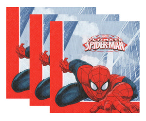 Servetele Decorative de Masa Party cu Avengers Ultimate Spider-Man Omul Paianjen 10 buc Petrecere 33x33 cm Aniversari Baieti fete Copii