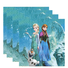 Încărcați imaginea în Galerie, Servetele Decorative de Petrecere Party Set 10 bucati Frozen Regatul de Gheata Regina Elsa Printesa Ana Olaf 10 buc Copii Aniversare 33x33 cm Baieti
