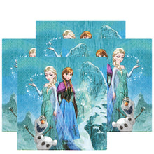 Încărcați imaginea în Galerie, Servetele Decorative de Petrecere Party Set 10 bucati Frozen Regatul de Gheata Regina Elsa Printesa Ana Olaf 10 buc Copii Aniversare 33x33 cm