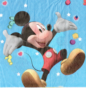 Servetele Decorative de Petrecere Party Set 10 bucati Disney Mickey Mouse Star 10 buc Copii Aniversare Petrecere 33x33 cm de masa