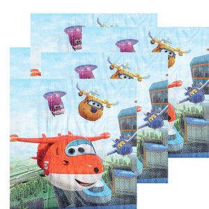 Servetele Decorative de Petrecere Party Set 10 bucati 33x33 cm Disney Fetite Super Wings Avioane Jet Donni Dizzi fete Baieti de Masa