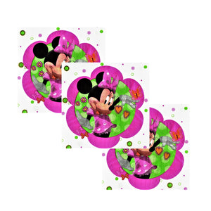 Set Servetele Party Disney Minnie Mouse Pink Flower 10 buc Aniversari Petreceri 33x33 cm