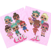 Încărcați imaginea în Galerie, Servetele Decorative de Petrecere Party Set 10 bucati 33x33 cm Disney Fetite Papusile LOL Surprise Team