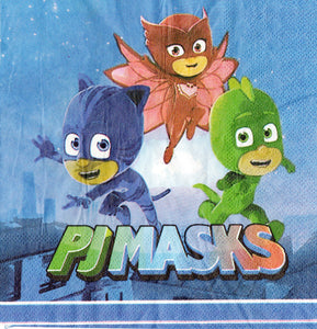 Servetele Decorative de Masa Party Petrecere cu PJ Masks Eroi in Pijamale Gekko Catboy Owlette 10 buc Petrecere 33x33 cm