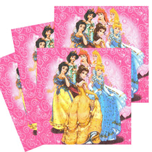 Încărcați imaginea în Galerie, Servetele Decorative de Petrecere Party Set 10 bucati Disney Printesa Aurora Jasmine Cenusareasa Alba ca Zapada Belle 33x33 cm fete Fetite