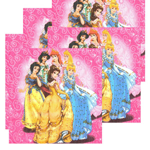 Servetele Decorative de Petrecere Party Set 10 bucati Disney Printesa Aurora Jasmine Cenusareasa Alba ca Zapada Belle 33x33 cm