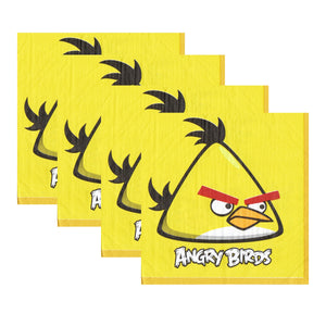 Servetele Decorative de Petrecere Party Set 10 bucati 33x33 cm Angry Birds Pasari Furioase Galben Chuck Aniversari