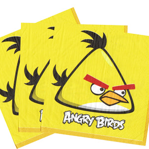 Servetele Decorative de Petrecere Party Set 10 bucati 33x33 cm Angry Birds Pasari Furioase Galben Chuck Copii petreceri