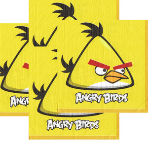 Servetele Decorative de Petrecere Party Set 10 bucati 33x33 cm Angry Birds Pasari Furioase Galben Chuck