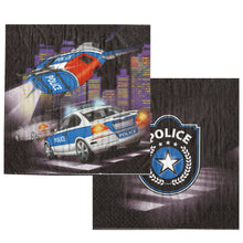 Încărcați imaginea în Galerie, Servetele Decorative de Masa Party Petrecere cu Supereroi Politia Politie Police Politist Copii Baieti 33x33 cm 10 buc