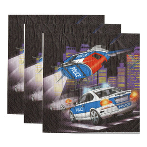 Servetele Party Supereroi Politia Politie Police 10 buc Petrecere Copii Baieti 33x33 cm