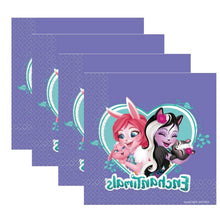 Încărcați imaginea în Galerie, Servetele Decorative de Petrecere Party Set 8 buc 33x33 cm Disney Enchantimals Bree Bunny Twist sage Skunk and Caper  Aniversari
