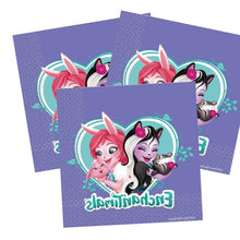 Încărcați imaginea în Galerie, Servetele Decorative de Petrecere Party Set 8 buc 33x33 cm Disney Enchantimals Bree Bunny Twist sage Skunk and Caper  petreceri