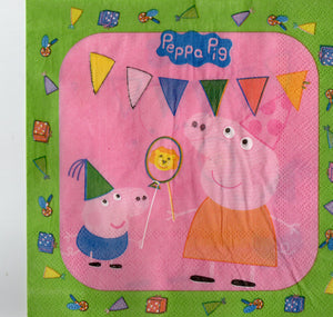 Servetele Decorative de Petrecere Party Set 10 bucati 33x33 cm Disney Peppa Pig and George 10 buc Aniversari Petreceri 33x33 cm Copii