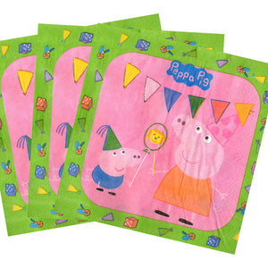 Servetele Decorative de Petrecere Party Set 10 bucati 33x33 cm Disney Peppa Pig and George 10 buc Aniversari Petreceri 33x33 cm Purcelusa