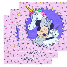 Încărcați imaginea în Galerie, Servetele Decorative de Petrecere Party Set 10 bucati Disney Minnie Mouse si Unicornul Auriu 10 buc Copii Aniversare Petrecere 33x33 cm Aniversari Copii