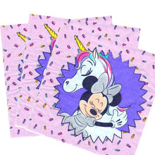 Încărcați imaginea în Galerie, Servetele Decorative de Petrecere Party Set 10 bucati Disney Minnie Mouse si Unicornul Auriu 10 buc Copii Aniversare Petrecere 33x33 cm Petreceri Fetite