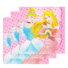 Încărcați imaginea în Galerie, Servetele Party Printese Disney Rapunzel Aurora Cenusareasa Belle 10 buc Party Petrecere 33x33 cm Cinderella Aniversari petreceri