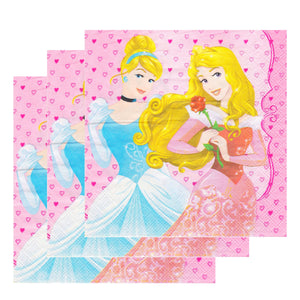 Servetele Party Printese Disney Rapunzel Aurora Cenusareasa Belle 10 buc Party Petrecere 33x33 cm Cinderella Aniversari petreceri