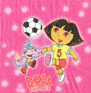 Servetele Party Disney Dora Exploratoarea Boots si Fotbal 10 buc Party Petrecere 33x33 cm