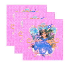 Încărcați imaginea în Galerie, Servetele Decorative de Petrecere Party Set 10 bucati Disney Disney Printesa Sofia Intai the First Roz 33x33 cm Copii Unica Folosinta