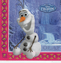 Încărcați imaginea în Galerie, Set Servetele Party Frozen Regatul de Gheata 8 buc Regina Elsa Olaf si Printesa Ana 33x33 cm