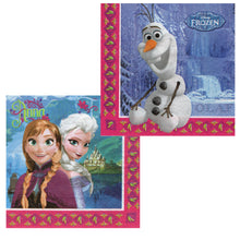 Încărcați imaginea în Galerie, Set Servetele Party Frozen Regatul de Gheata 8 buc Regina Elsa Olaf si Printesa Ana 33x33 cm