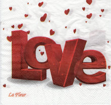Încărcați imaginea în Galerie, Servetele de Masa cu Dragoste Pachet 20 Buc Red Love 33x33 cm