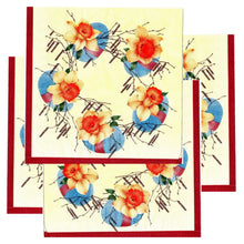 Încărcați imaginea în Galerie, Servetele Decorative de Masa cu Paste Pachet 10 Buc Narcise si Oua 33x33 cm