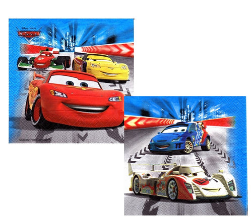 Servetele Decorative de Petrecere Party Set 10 bucati Disney Baieti Cars Bucsa Fulger 95 McQueen Masinute 33x33 cm