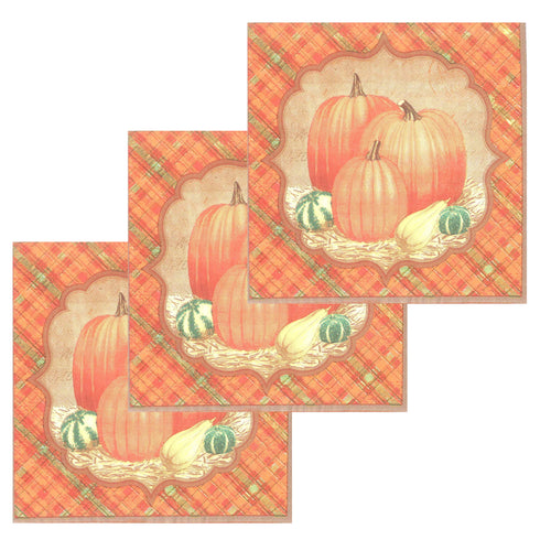 Servetele de Masa cu Halloween Pachet 8 Buc Dovleci de Sculptat 33x33 cm