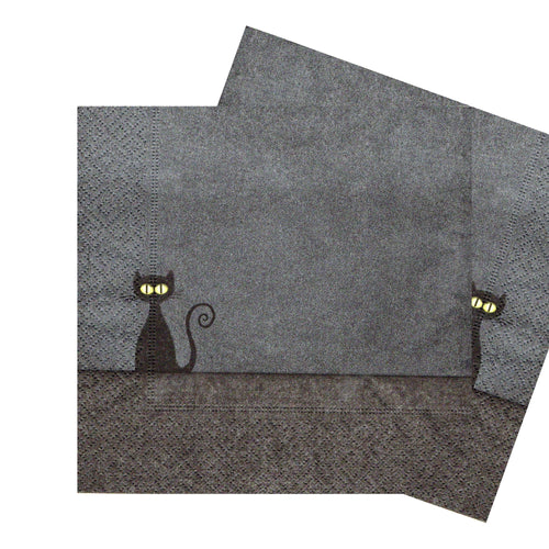 Servetele de Masa cu Halloween Pachet 10 Buc Pisica Neagra Black Cat 33x33 cm
