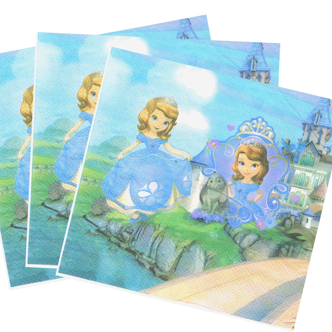 Servetele Party Disney Printesa Sofia Intai the First la Castel 10 buc Party Petrecere 33x33 cm