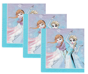 Set Servetele Party Frozen Regatul de Gheata 10 buc Elsa Ana 33x33 cm