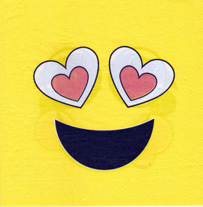 Set Servetele Party 8 buc Emoji Smile Happy Faces Fete Distractive 33x33 cm
