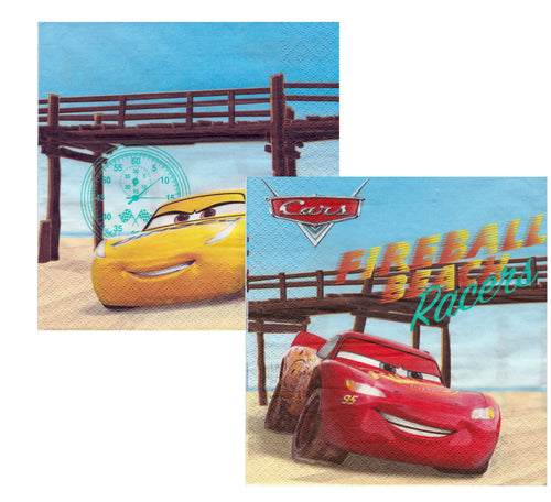 Servetele Party Cars Fireball Racers Fulger Lightning McQueen 8 buc Party Petrecere 33x33 cm
