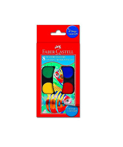 Acuarele Faber-Castell Set 8 Culori Apa Cu Pensula pentru Pictura Scoala Copii