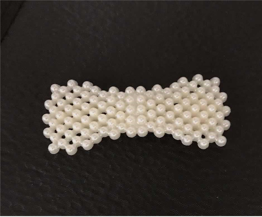 Agrafa Clama de Par cu Perle Accesoriu Mireasa Fundita Alb Mat