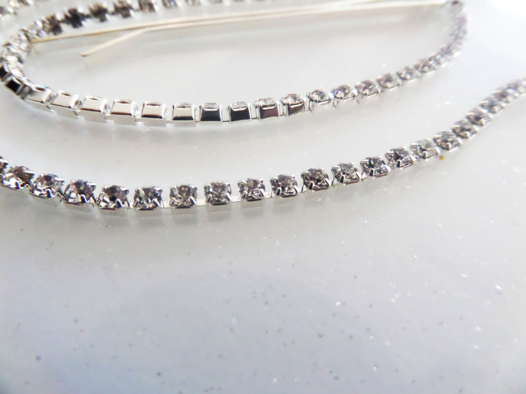 Agrafa Clama de Par cu Strasuri Rhinestone Cristala Lant pentru Coc Mireasa