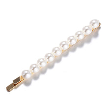 Încărcați imaginea în Galerie, Agrafa Clama de Par cu Perle Argintie Accesoriu Mireasa Alba Mat