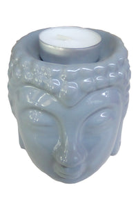 Suport Aromoterapie Lumanare Ceramica Buddha Grey