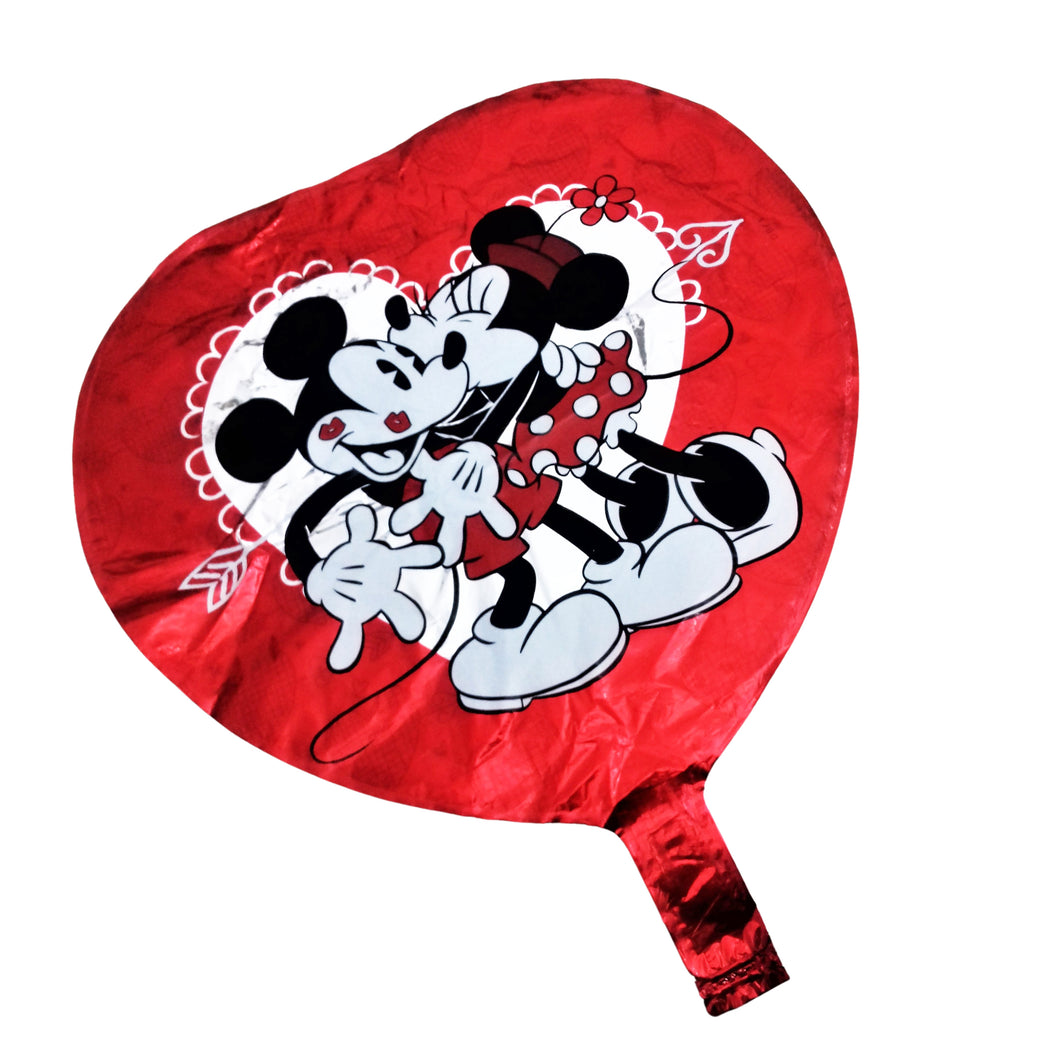 Balon Folie de Petrecere de Umflat Inima Rosie Party Minnie si Mickey Mouse 47 cm