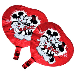 Balon Folie de Petrecere de Umflat Inima Rosie Party Minnie si Mickey Mouse 47 cm Disney