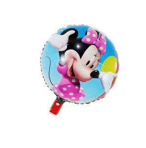 Balon Folie de Petrecere de Umflat Party Portabil Disney Fetite Minnie Mouse Roz Ciclam cu Buline pe Fond Bleu 44.0 cm Anivesare