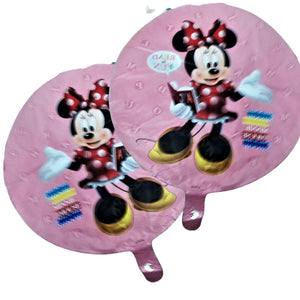 Balon Folie de Petrecere de Umflat Party Minnie Mouse Rosu cu Buline 55 cm