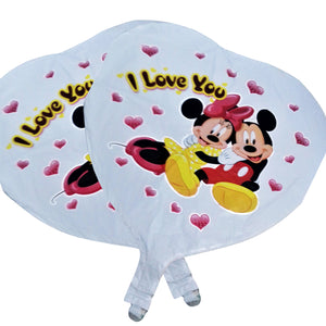 Balon Folie de Petrecere Inima Party Minnie si Mickey Mouse Disney I love You 44 cm Petreceri Anidevrsari