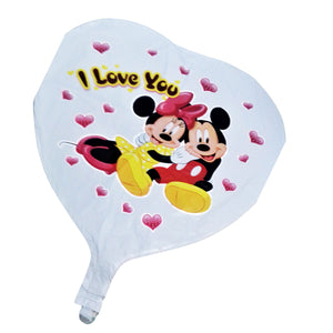 Balon Folie de Petrecere Inima Party Minnie si Mickey Mouse Disney I love You 44 cm Aniversari