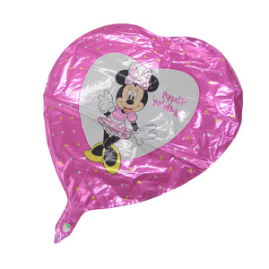 Balon Folie de Petrecere Disney Minnie Mouse Mov cu Buline Fetite 45 cm Aniversari Copii