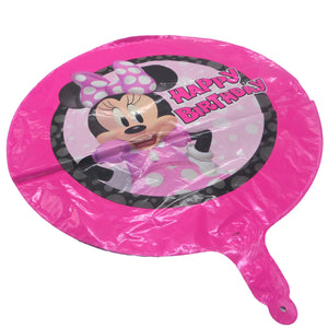 Balon Folie de Petrecere Aniversari Disney Roz Buline Minnie Mouse Star 45 cm Party Aniversari Fete 