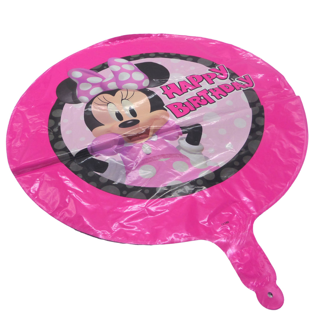 Balon Folie de Petrecere Aniversari Disney Roz Buline Minnie Mouse Star 45 cm Party Aniversari Fete 